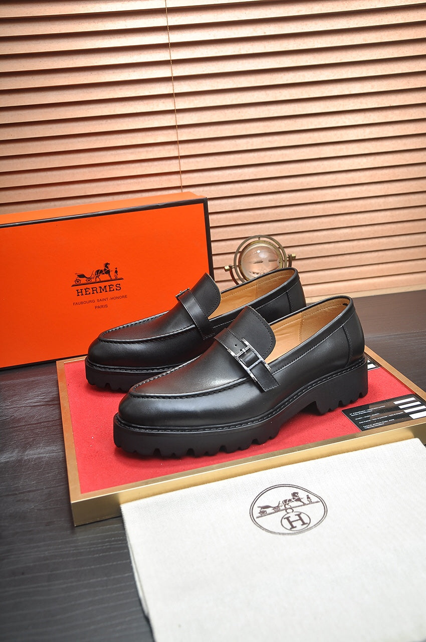 HM  MONTEREY LOAFER BLACK CALFSKIN