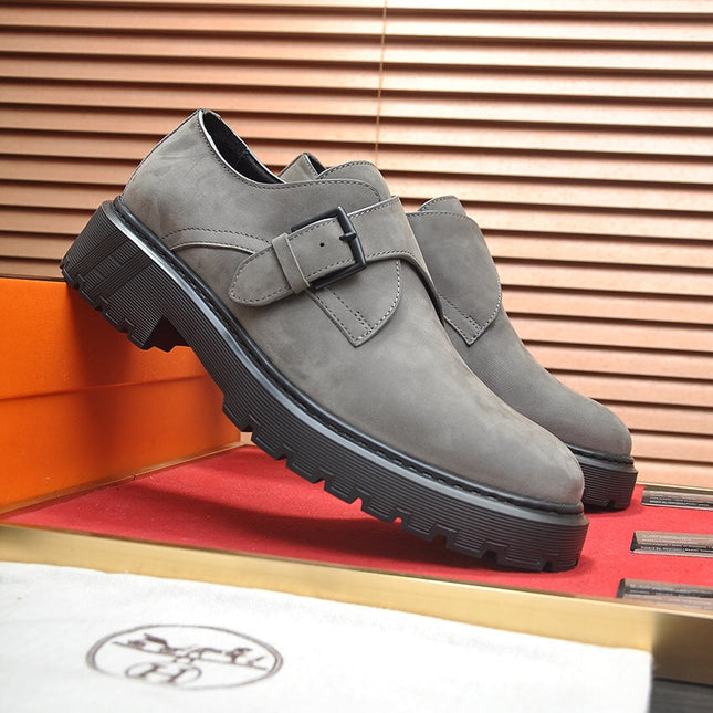 HM MONK STRAP GRAY SUEDE