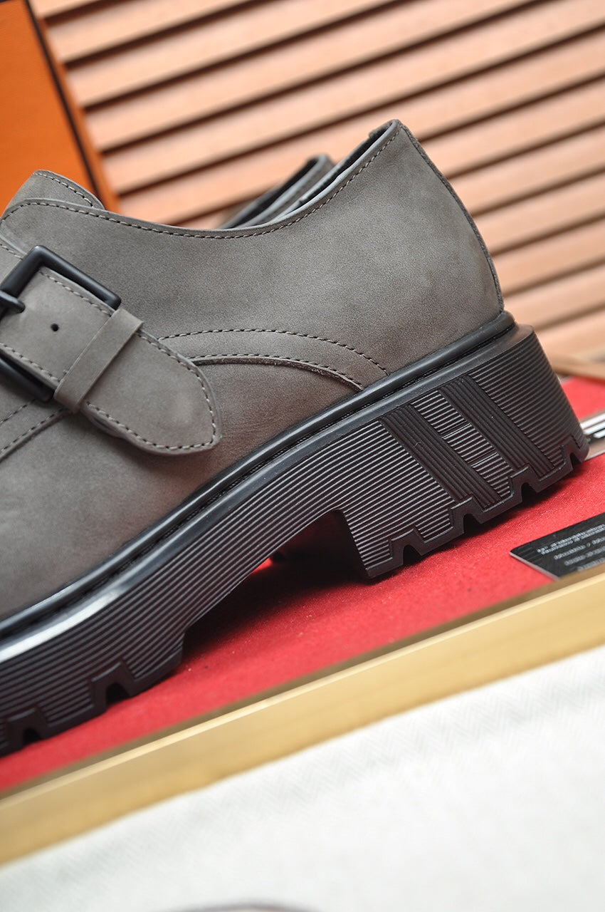 HM MONK STRAP GRAY SUEDE