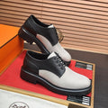 HM DANIEL TRAMPING SHOE BLACK AND CREAM BREATHABLE FABRIC