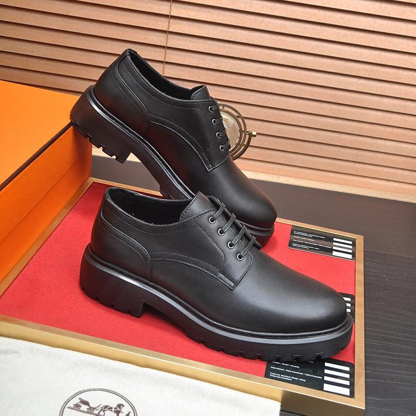 HM DANIEL TRAMPING SHOE BLACK CALFSKIN