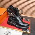 HM DANIEL TRAMPING SHOE GLOSSY BLACK CALFSKIN