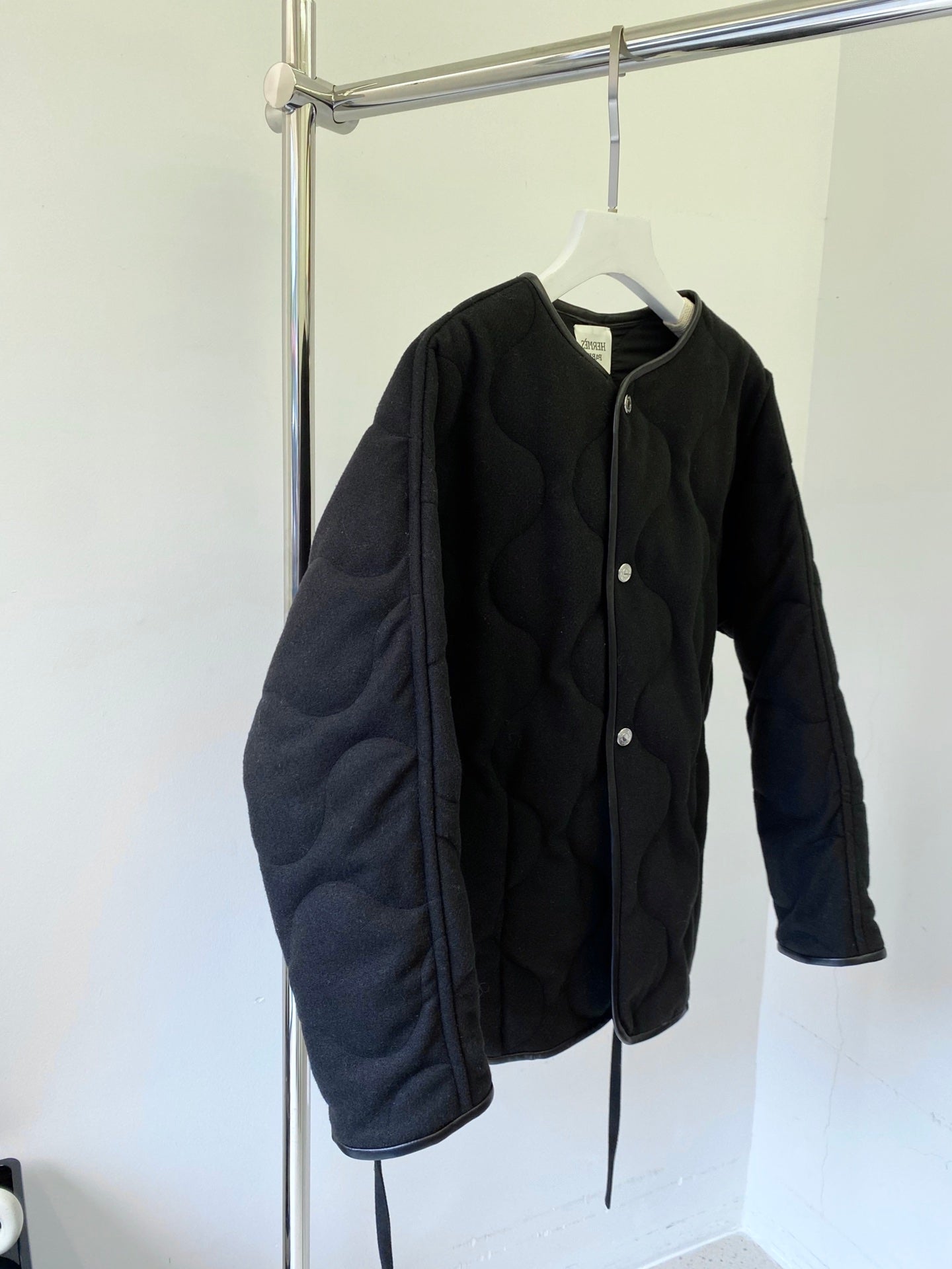 HERMES 25S REVERSIBLE SHORT COTTON COAT 129