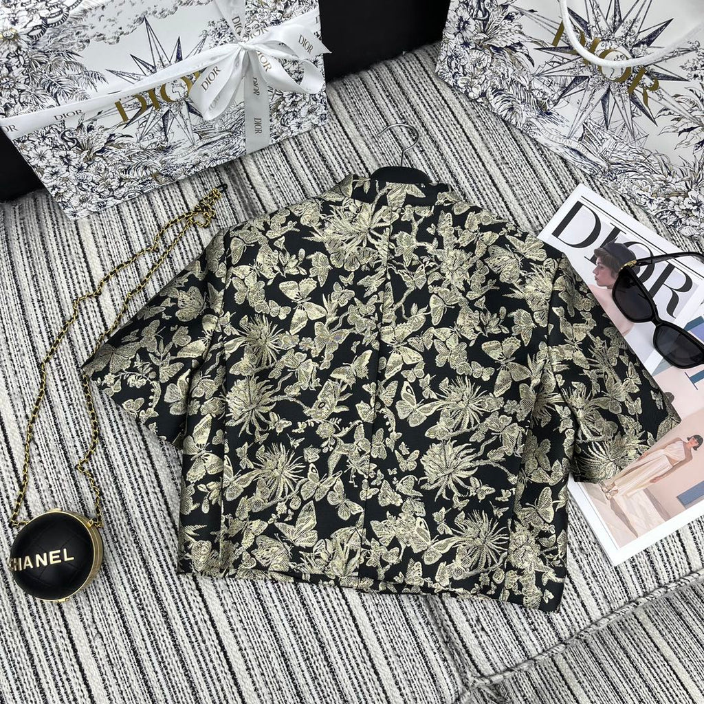 DIOR 25S CROPPED JACQUARD JACKET 796