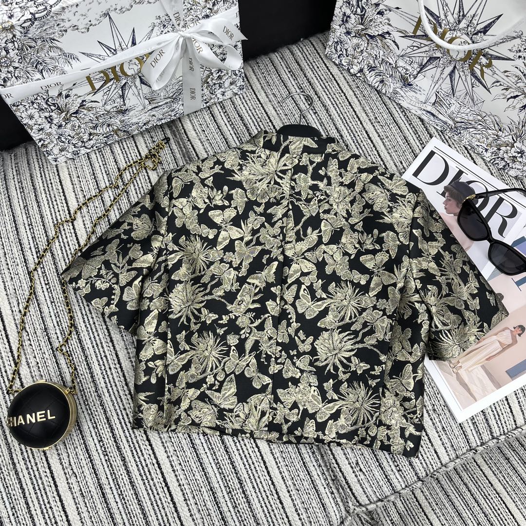 DIOR 25S CROPPED JACQUARD JACKET 796