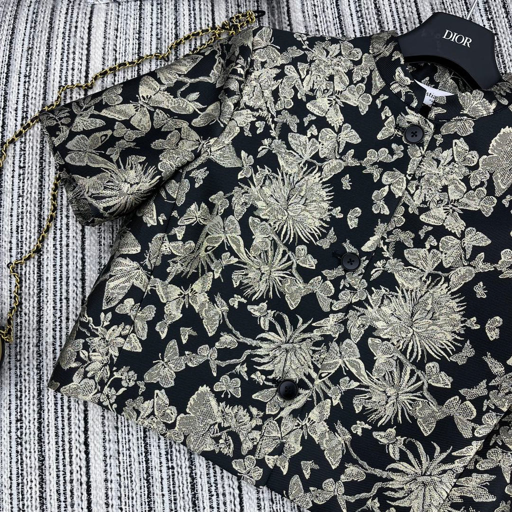 DIOR 25S CROPPED JACQUARD JACKET 796