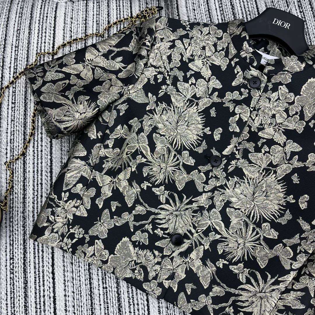 DIOR 25S CROPPED JACQUARD JACKET 796