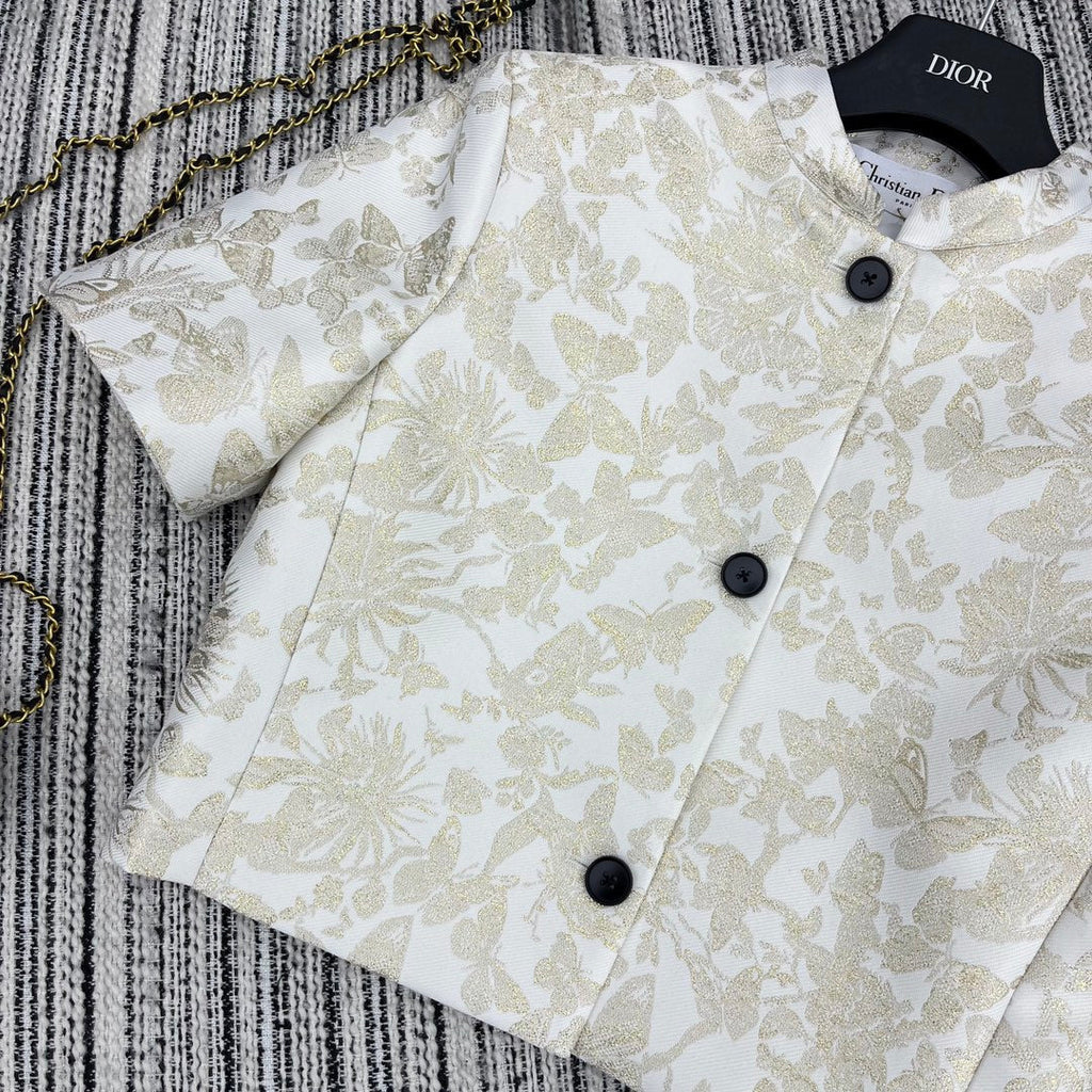 DIOR 25S CROPPED JACQUARD JACKET 795