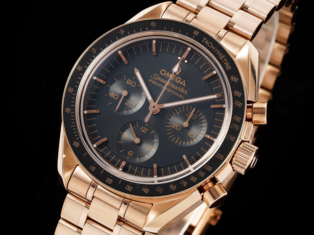 SPEEDMASTER 42 MM ROSE GOLD CASE WITH BLACK DIAL