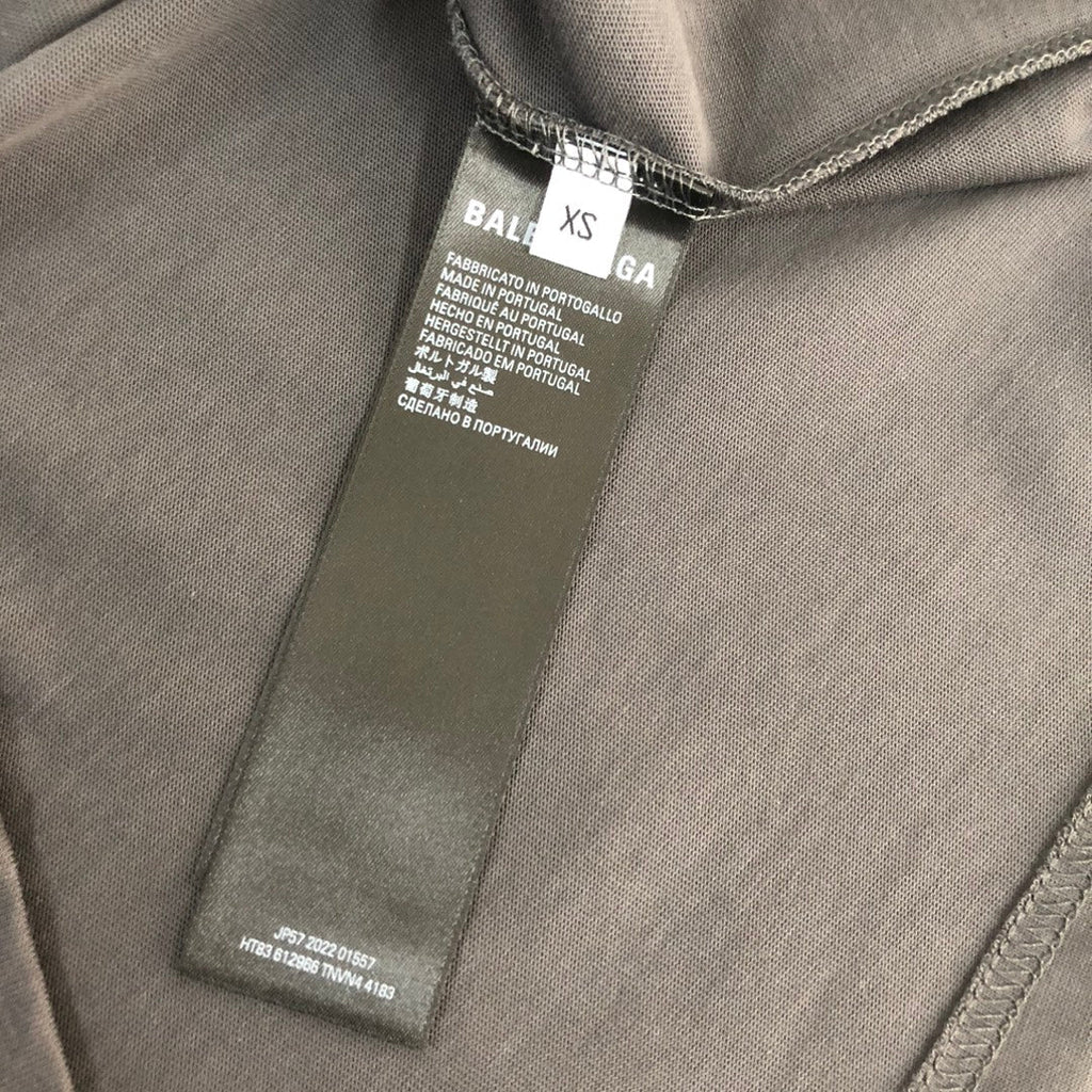 BALENCIAGA POLITICAL CAMPAIGN LOGO T-SHIRT IN DARK GREY