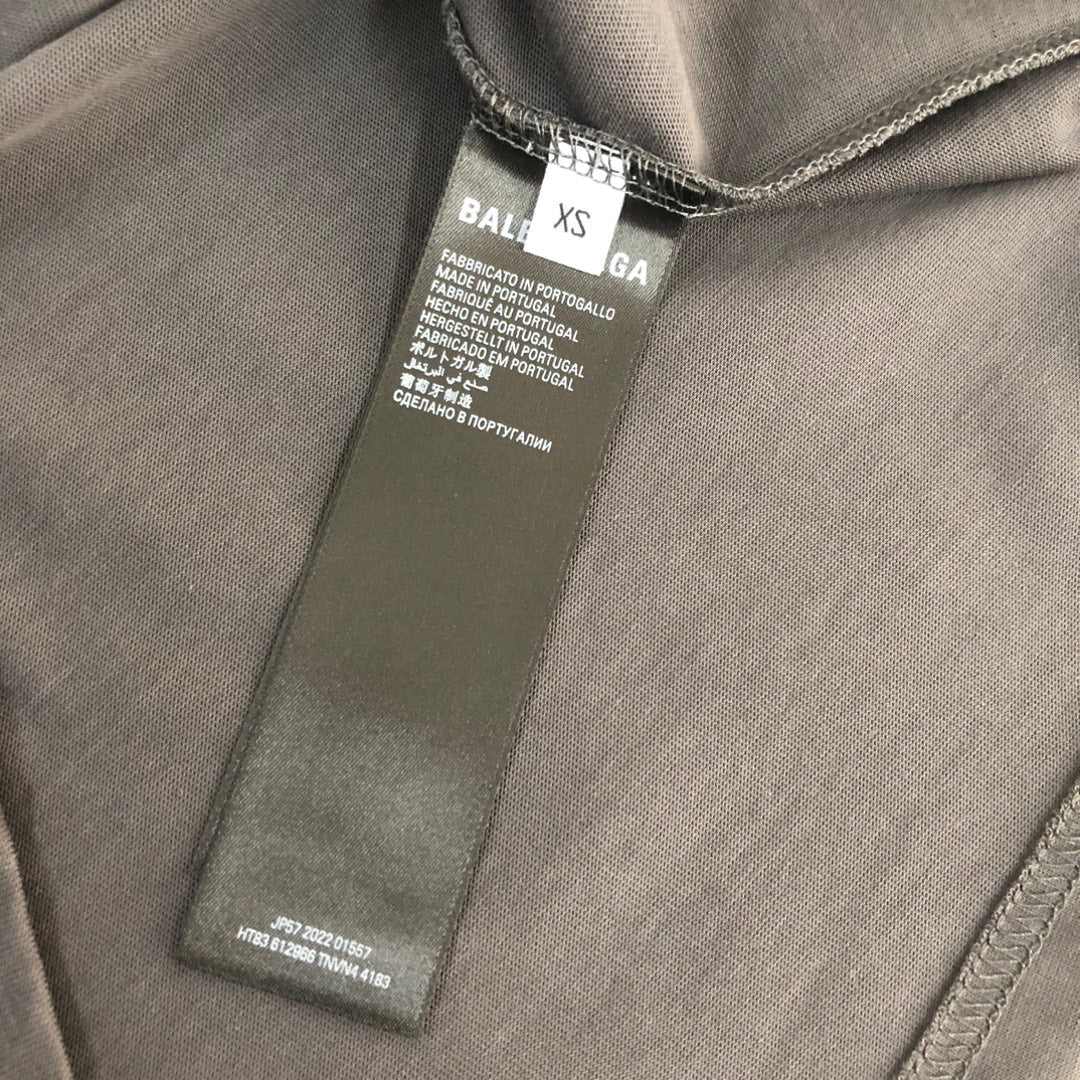 BALENCIAGA POLITICAL CAMPAIGN LOGO T-SHIRT IN DARK GREY