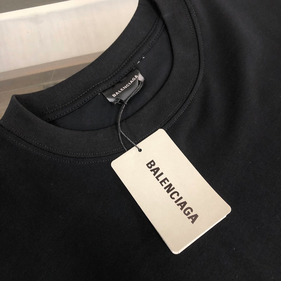 BALENCIAGA POLITICAL CAMPAIGN LOGO T-SHIRT IN BLACK