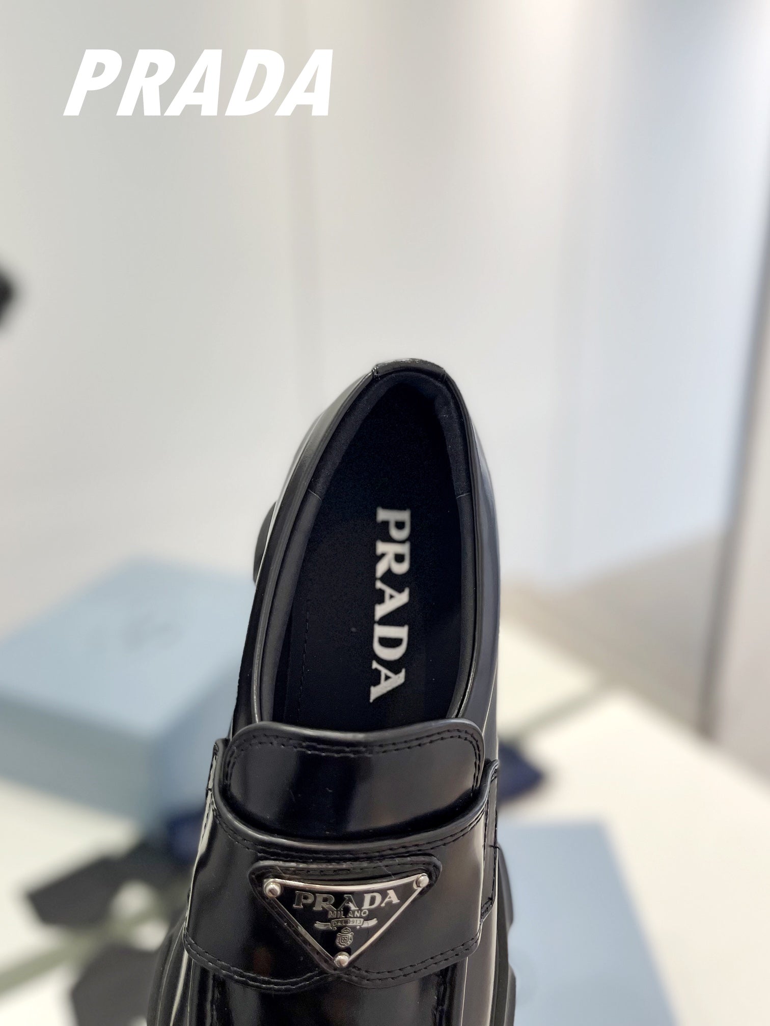 MONOLITH LOAFERS 55MM IN BLACK CALFSKIN