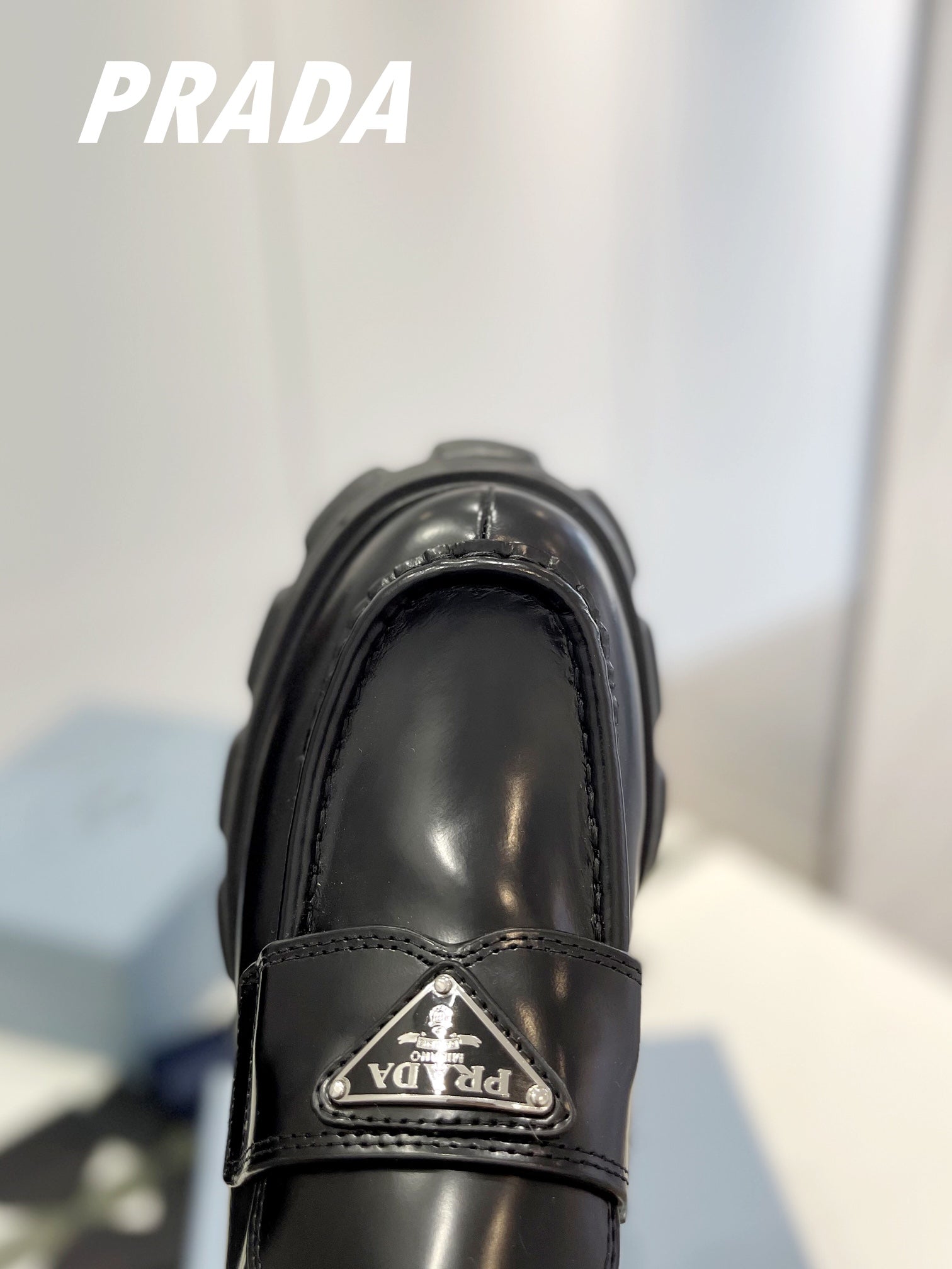 MONOLITH LOAFERS 55MM IN BLACK CALFSKIN