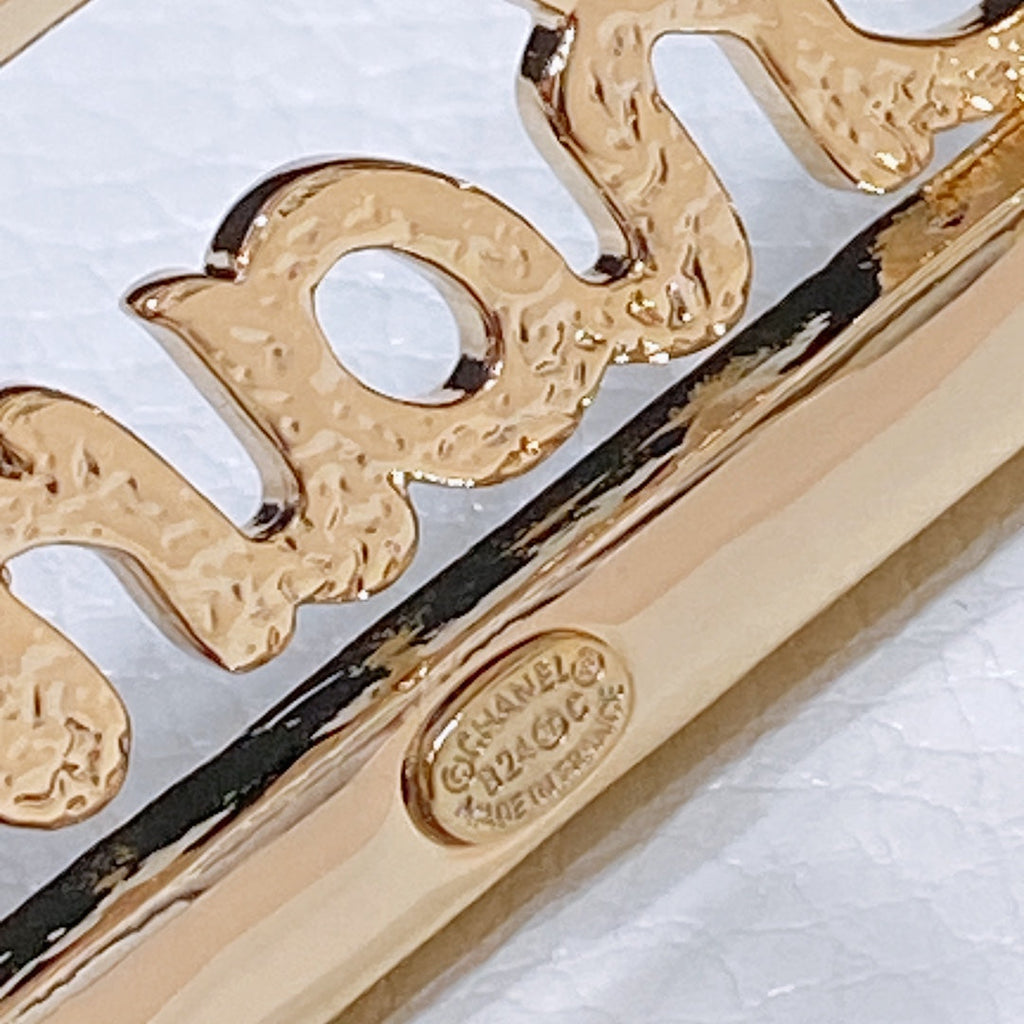 CC 20MM BELT RECTANGLE BUCKLE IN SILVER CALFSKIN GOLD HARDWARE