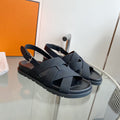 Genius Sandal Slingback Black Calfskin Leather