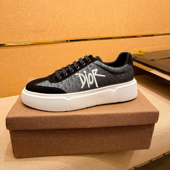 CD HOMME THICK-SOLE SNEAKERS BLACK JACQUARD