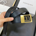 YSL 25S BELT 30 MM IN BLACK CALFSKIN 548093
