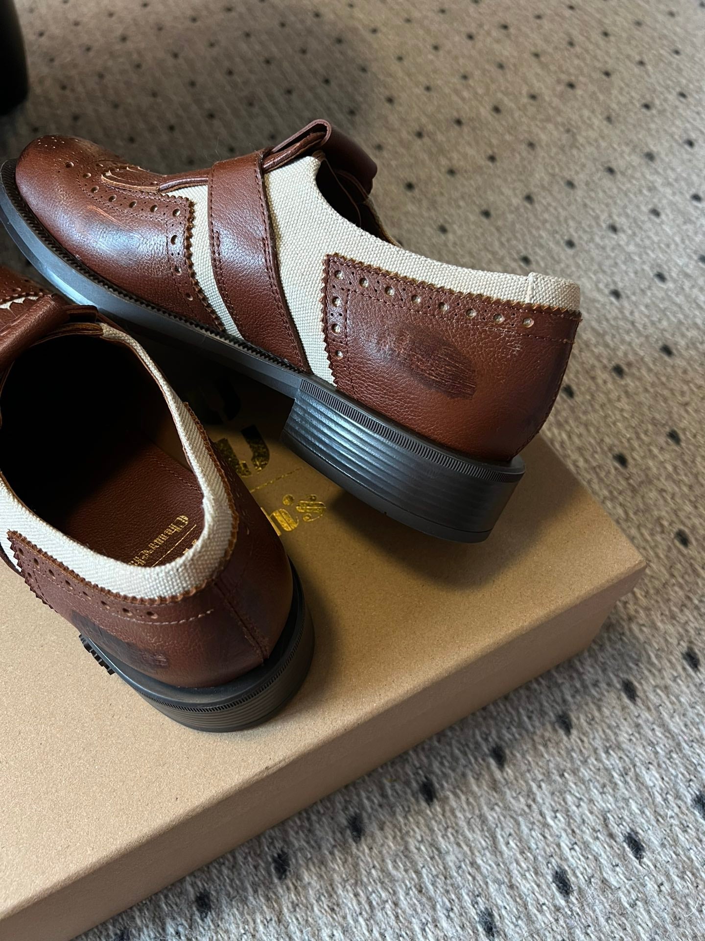 MIUMIU 26S FRINGE BUCKLE LOAFERS IN BROWN CALFSKIN