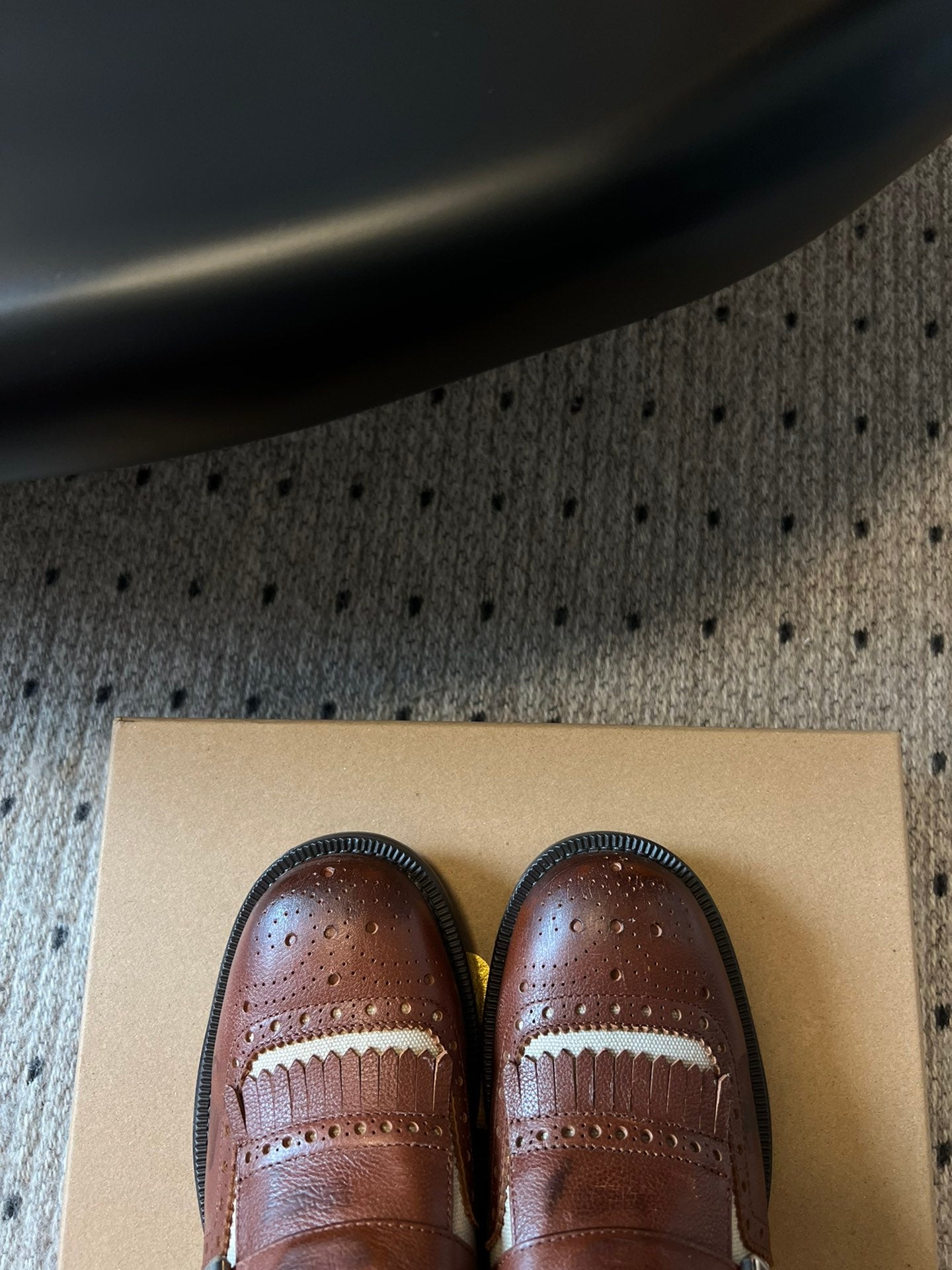 MIUMIU 26S FRINGE BUCKLE LOAFERS IN BROWN CALFSKIN