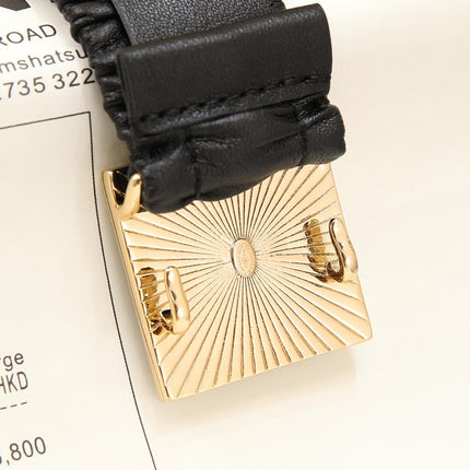 CHANEL 26S BELT 30 MM IN BLACK CALFSKIN 658423