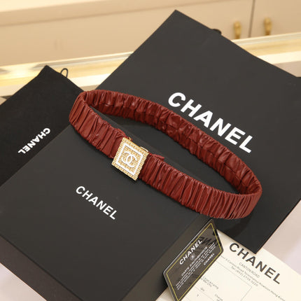 CHANEL 26S BELT 30 MM IN BROWN CALFSKIN 658426