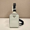 CHEST BAG 20 IN WHITE SAFFIANO LEATHER
