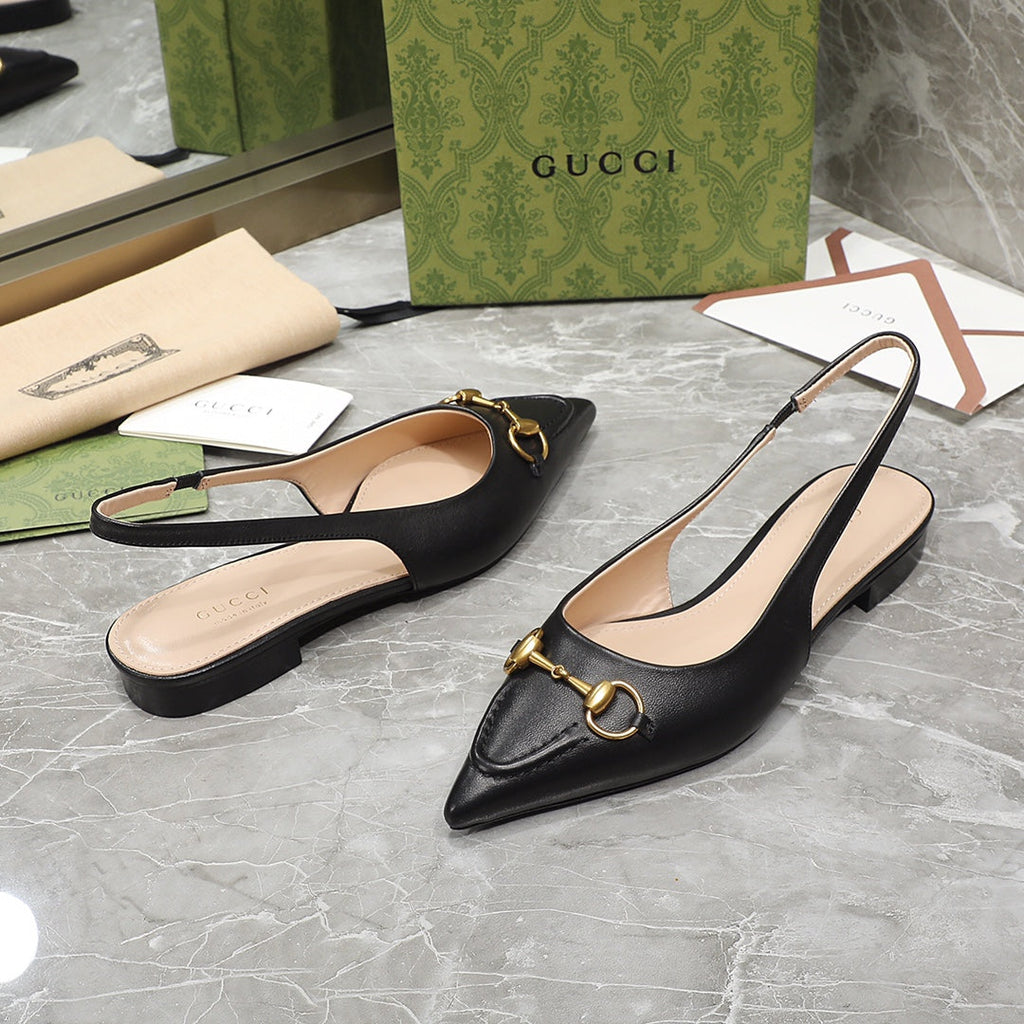 GG  Flat Sandals black