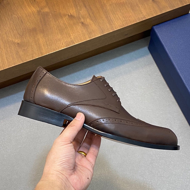 CD POINED TOE LONDON OXFORD CEDAR CALFSKIN