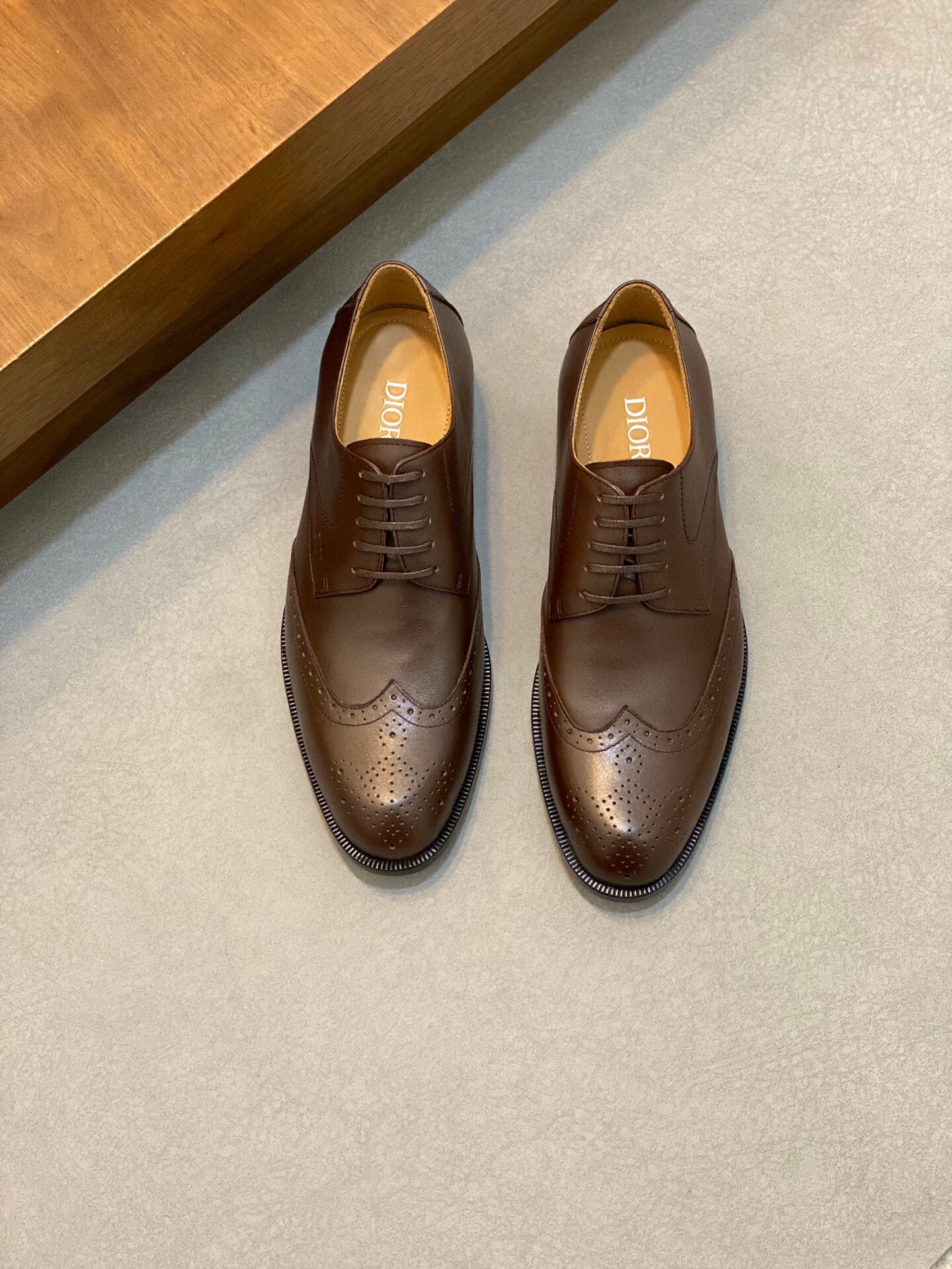 CD POINED TOE LONDON OXFORD CEDAR CALFSKIN