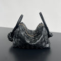 SMALL TOP HANDLE LOOP 19 IN BLACK CALFSKIN