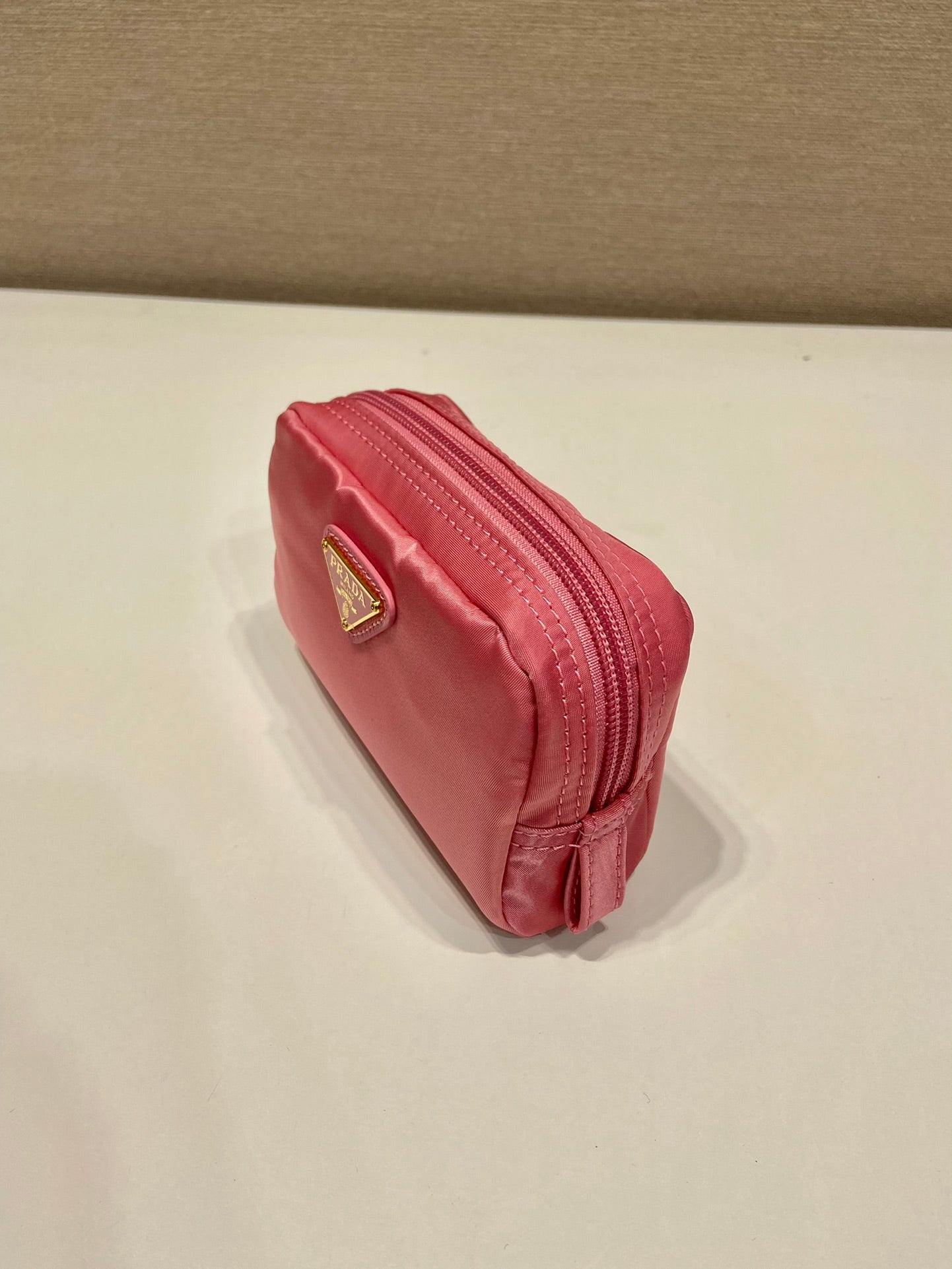 PRADA 26S HANDBAG 12 IN PINK NYLON