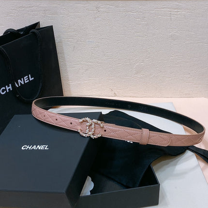 CHANEL 26S BELT 20 MM IN LIGHT PINK CALFSKIN 655205