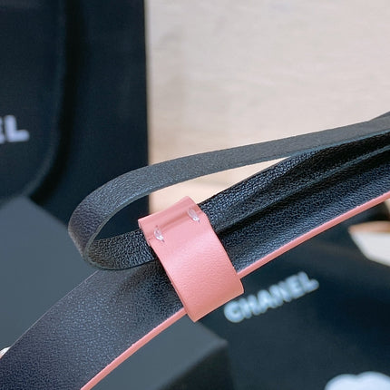 CHANEL 26S BELT 20 MM IN LIGHT PINK CALFSKIN 655208