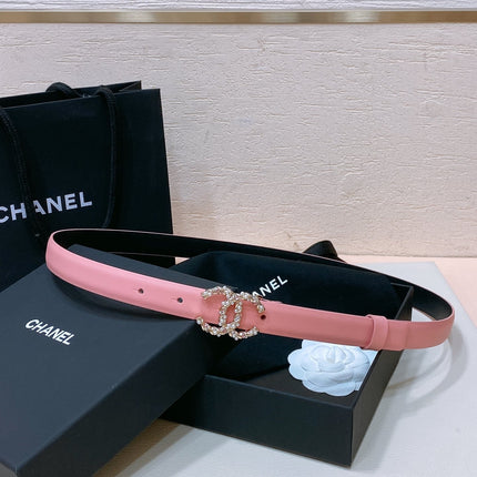 CHANEL 26S BELT 20 MM IN LIGHT PINK CALFSKIN 655208