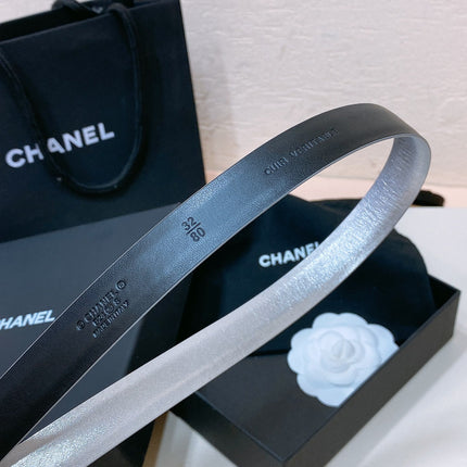 CHANEL 26S BELT 20 MM IN SILVER CALFSKIN 655209