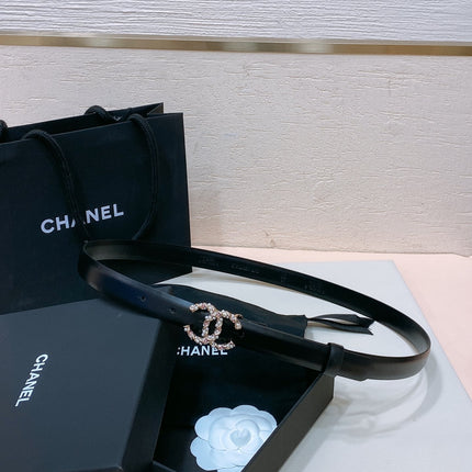 CHANEL 26S BELT 20 MM IN BLACK CALFSKIN 655210