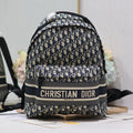 DIOR 26S TRAVEK BACKPACK 35 IN BLUE OBLIQUE JACQUARD