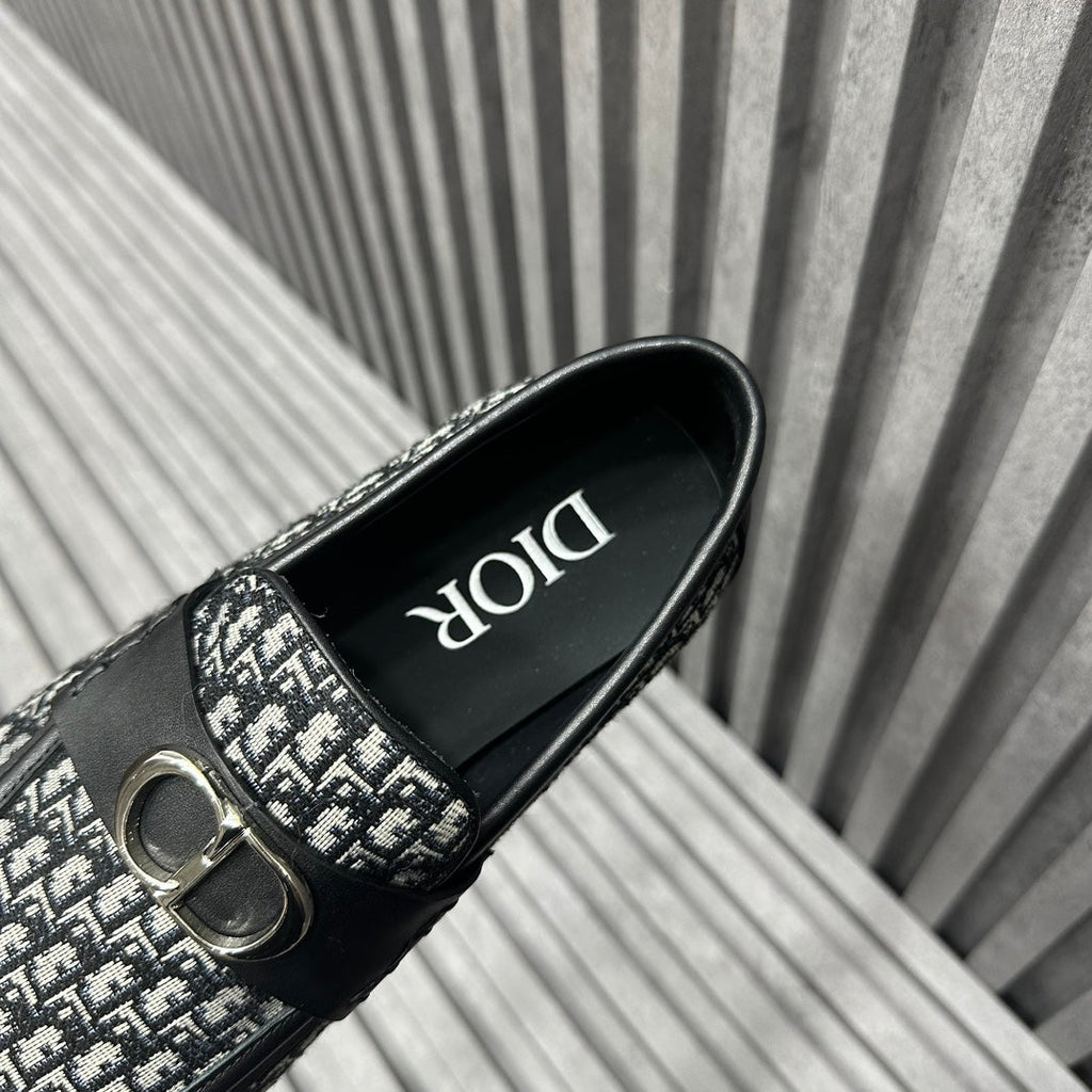 CD SYMBOL GRANVILLE LOAFER BLACK MONOGRAM JACQUARD