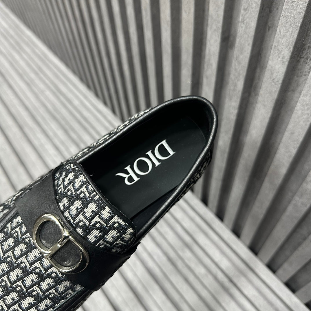 CD SYMBOL GRANVILLE LOAFER BLACK MONOGRAM JACQUARD