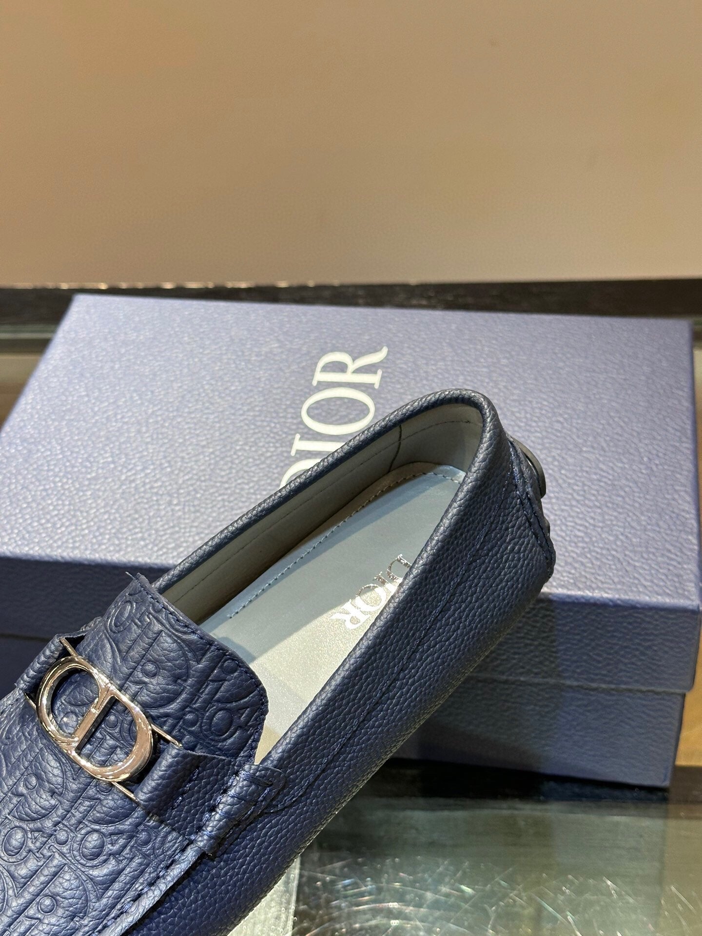 CD ODÉON LOAFER COBALT CALFSKIN