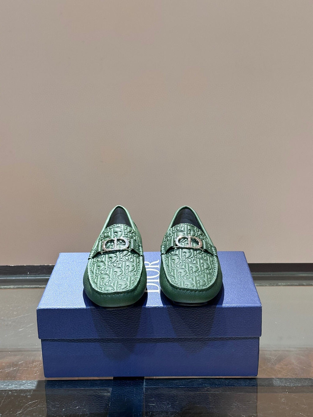 CD ODÉON LOAFER DARK GREEN CALFSKIN