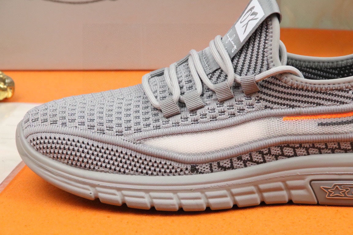 PRA SNEAKER IN GREY BREATHABLE FLYKNIT STRETCH FABRIC