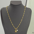 CD 26S STAR CHAIN PEARL PENDANT NECKLACE IN GOLD TONE METAL 631051