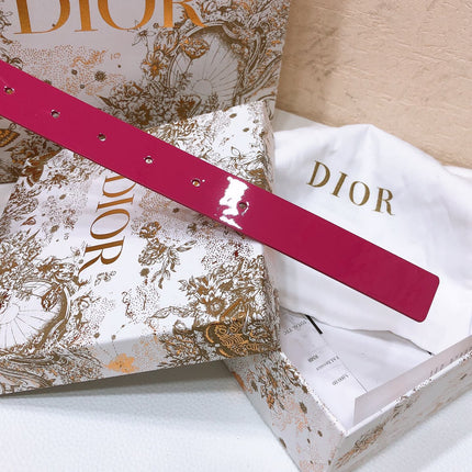DIOR 26S BELT 25 MM IN PINK CALFSKIN 654109