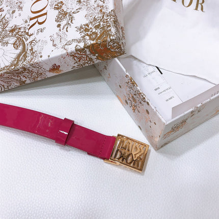 DIOR 26S BELT 25 MM IN PINK CALFSKIN 654109