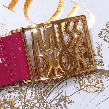 DIOR 26S BELT 25 MM IN PINK CALFSKIN 654109