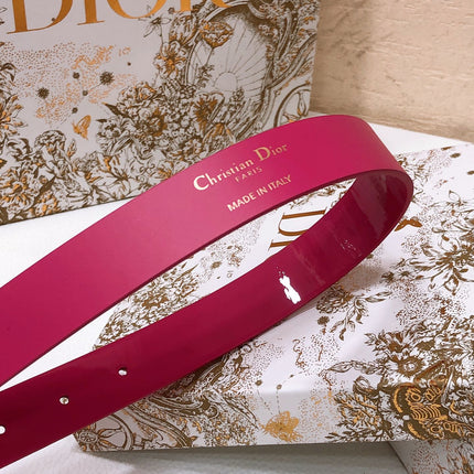 DIOR 26S BELT 25 MM IN PINK CALFSKIN 654109