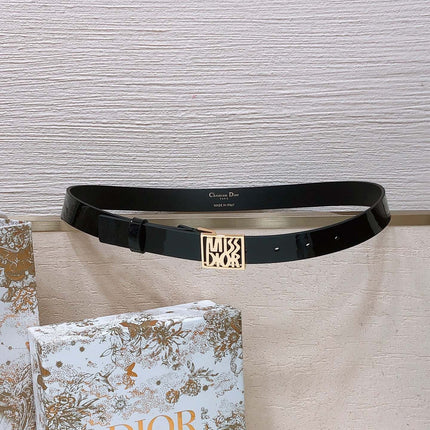 DIOR 26S BELT 25 MM IN BLACK CALFSKIN 655085