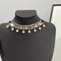 CD 26S PEARL DROP CHOKER NECKLACE IN GOLD TONE METAL 631050
